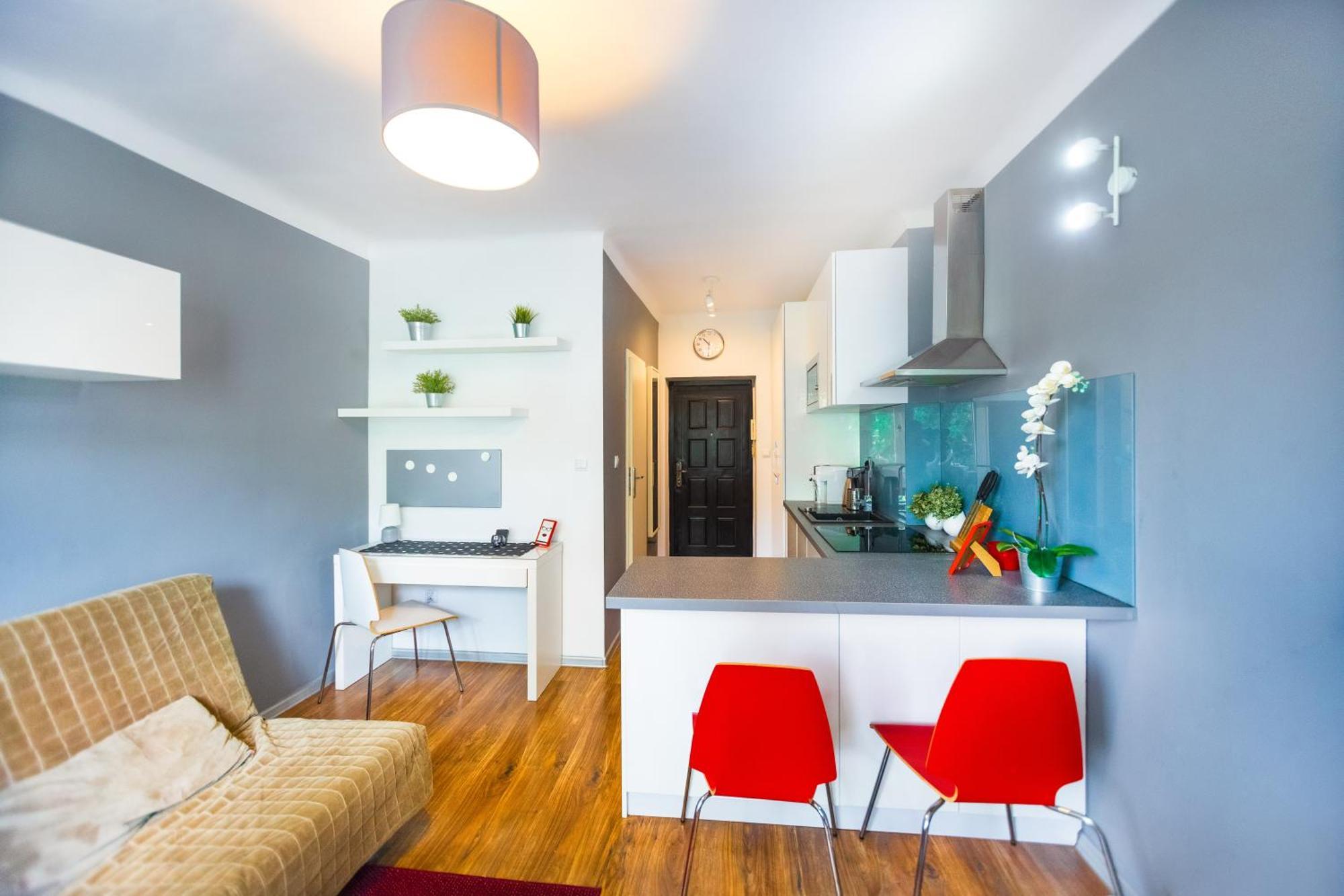Cozy Studio Next To The Metro And City Center Warszawa Eksteriør billede
